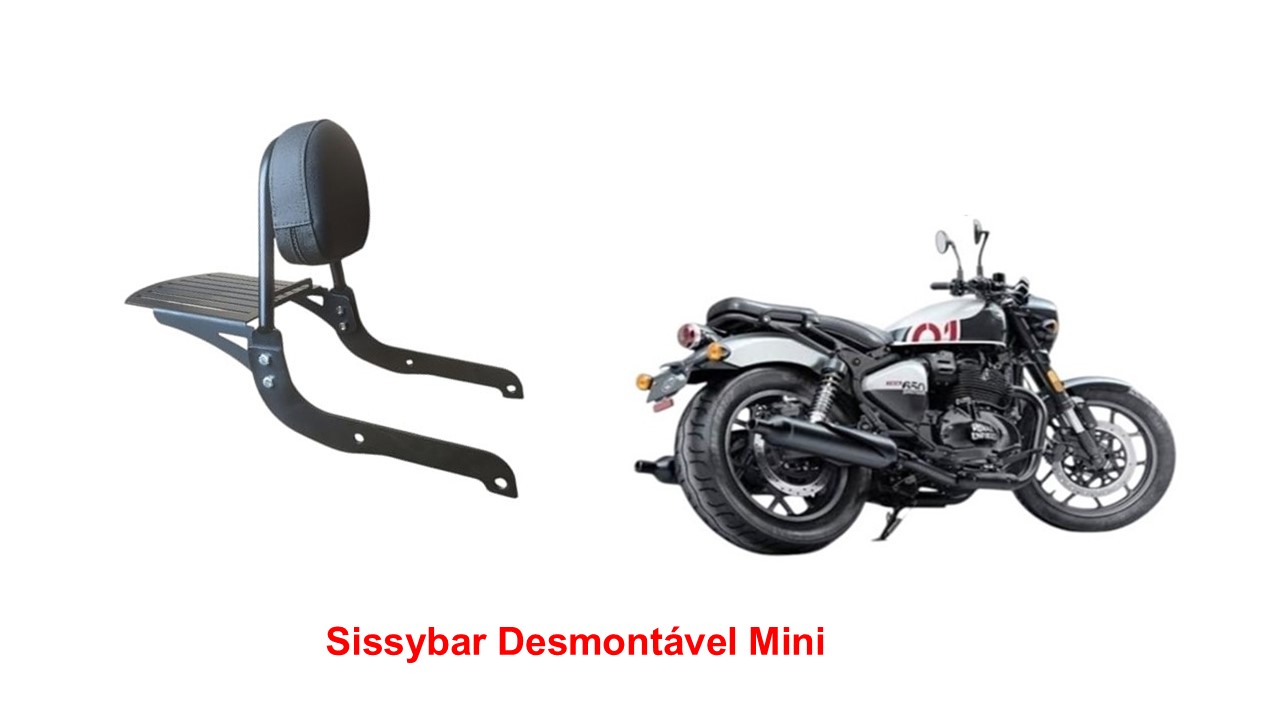Sissybar Desmontável Mini 25 cmt Shotgun 650