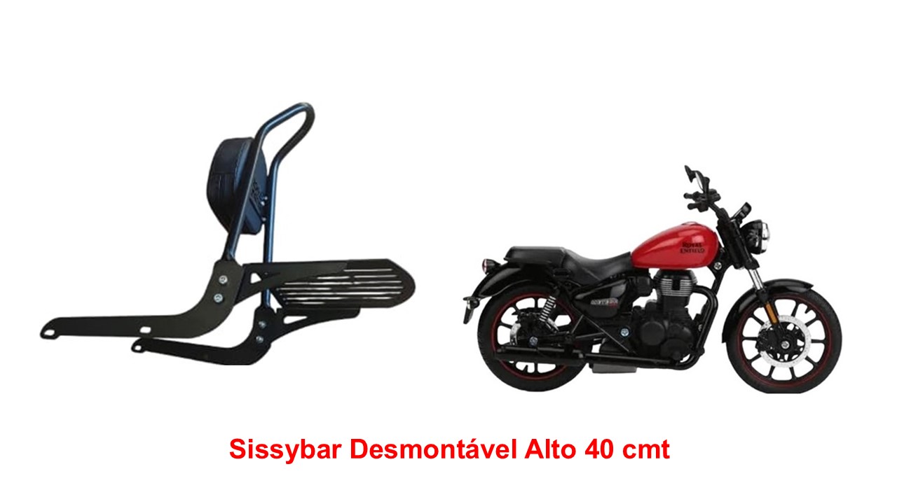 Sissybar Desmontável alto 40 cmt Fireball