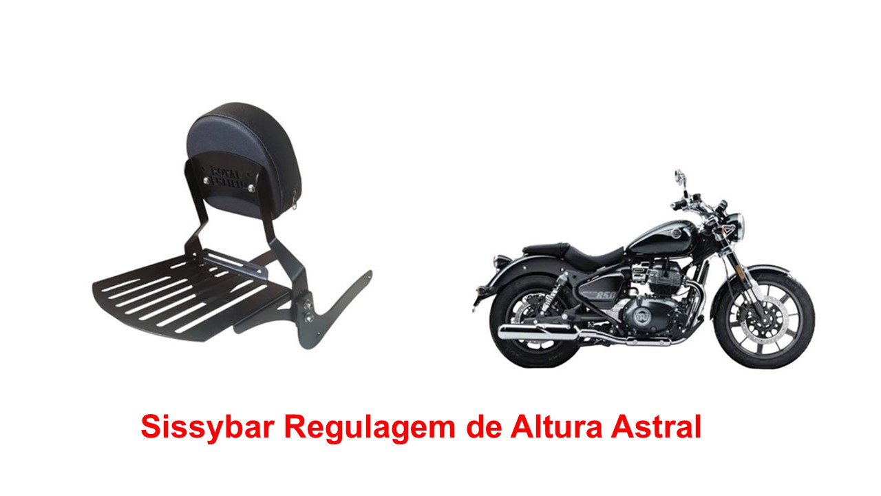 Sissybar Desmontável Regulagem de Altura - Astral 650
