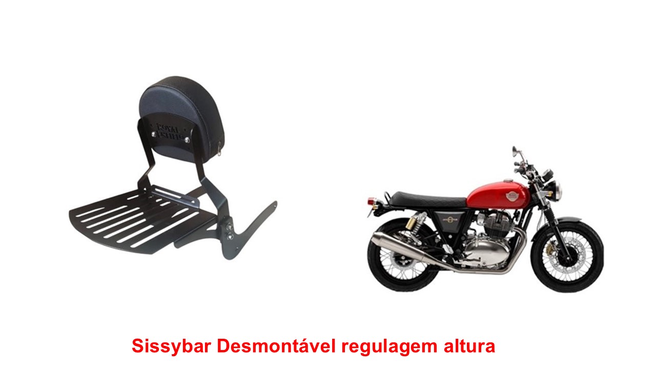 Sissybar Desmontável Regulagem de Altura Interceptor 650