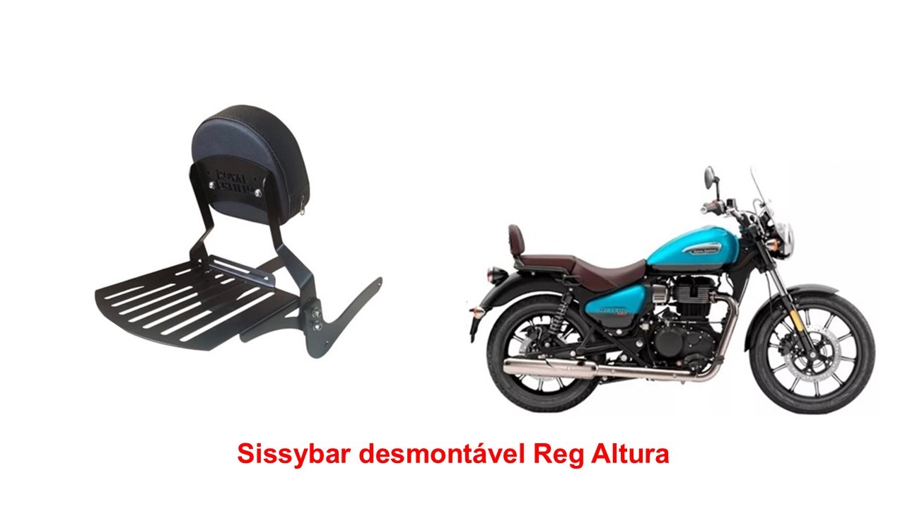 Sissybar Desmontável Regulagem de Altura Stellar 350