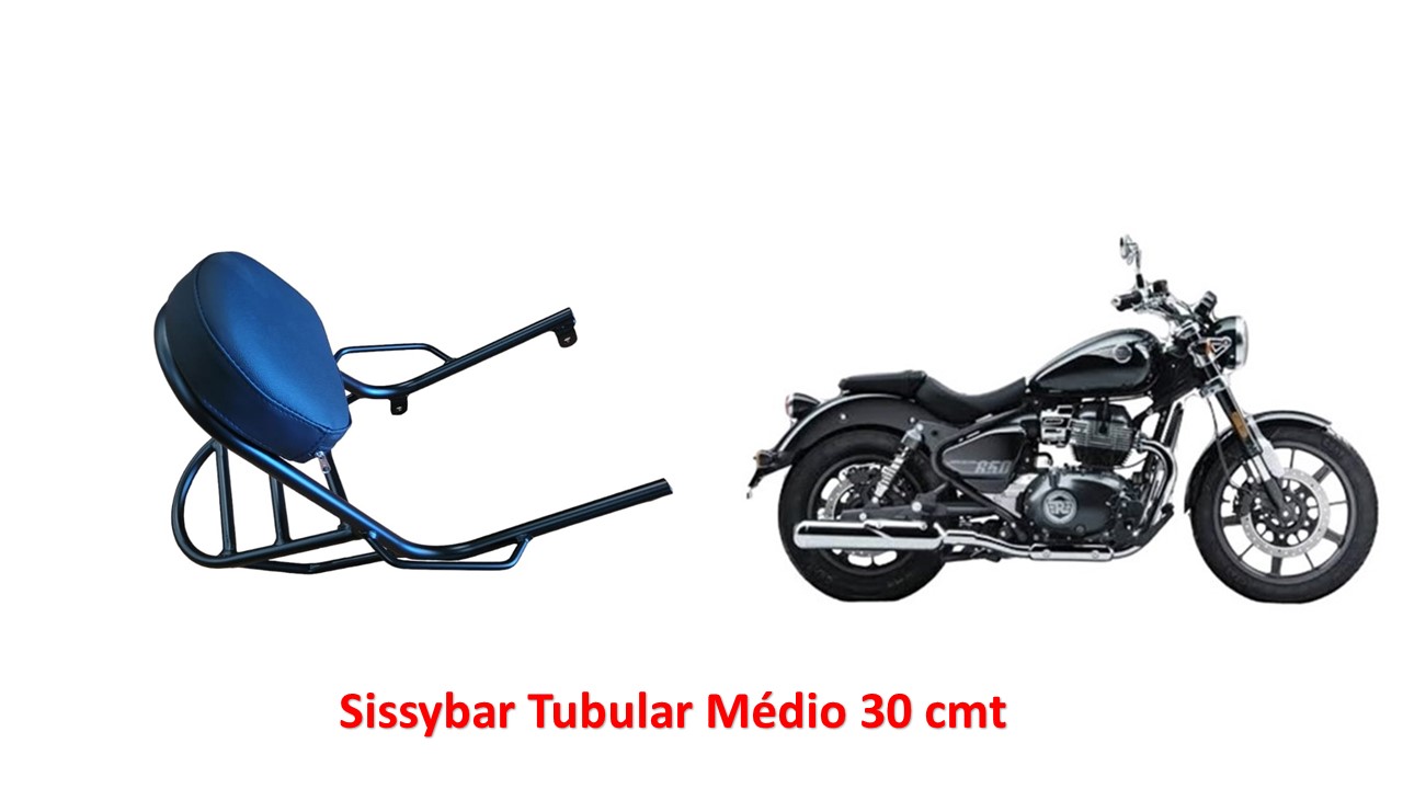 Sissybar médio tubular Super Meteor Astral 650