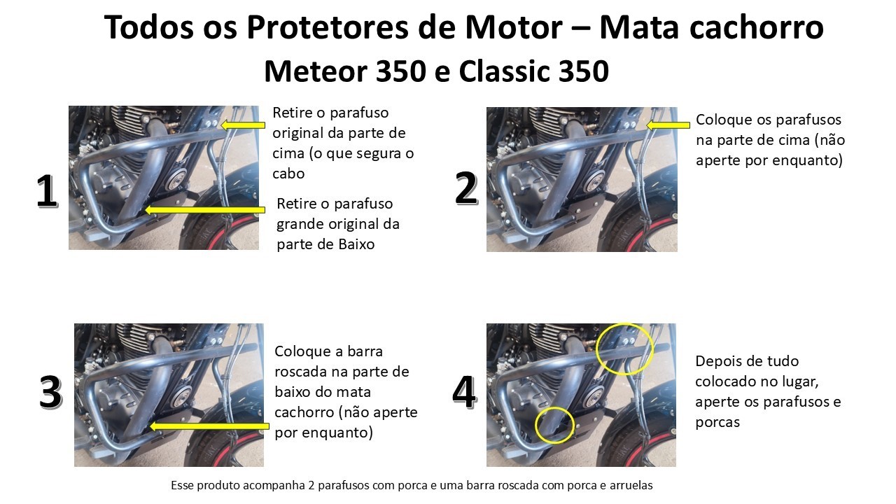 Protetor de Motor / Mata Cachorro Classic 350