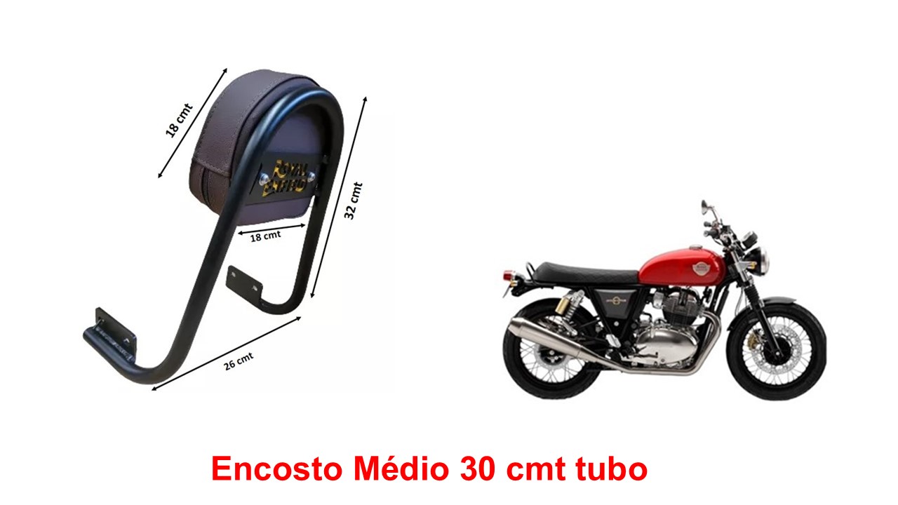Encosto Tubular Médio 30 cmt Interceptor 650